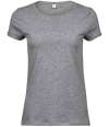 T5063 5063 Tee Jays Ladies Roll-Up T-Shirt Heather Grey  colour image
